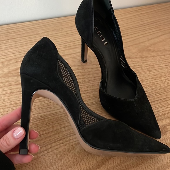 Reiss Black Suede Pumps - Picture 5 of 5